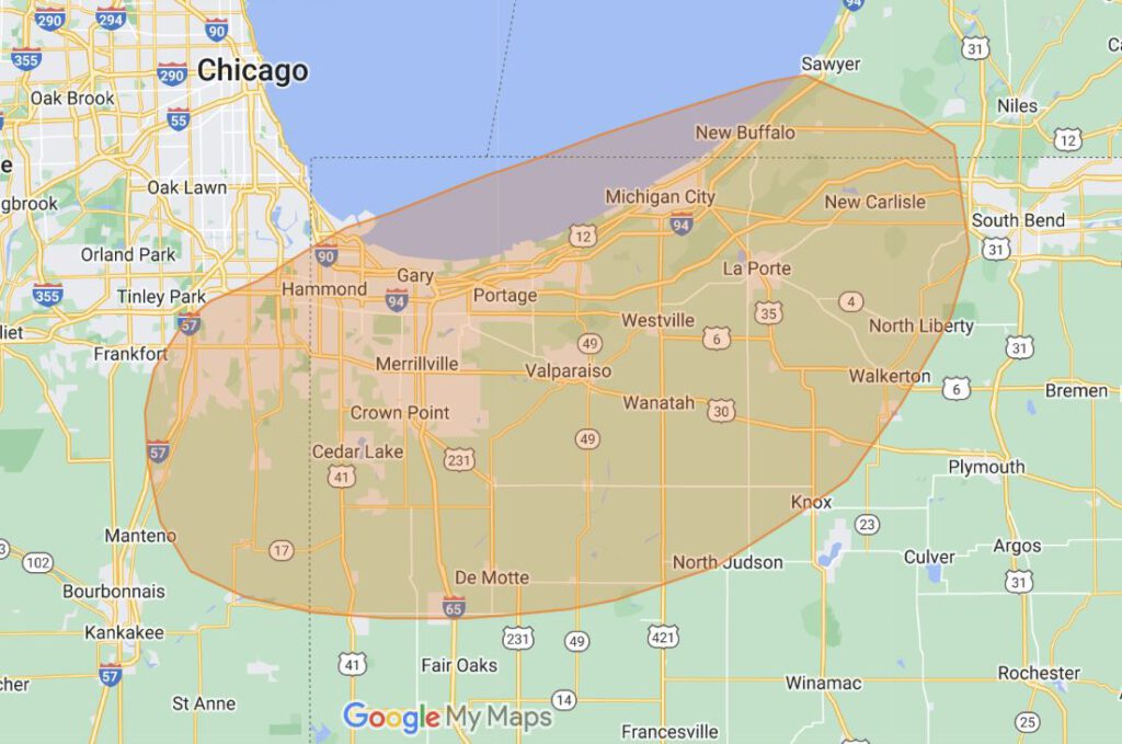 Our service area includes Northwest Indiana, Chicagoland, and Southwest Michigan.