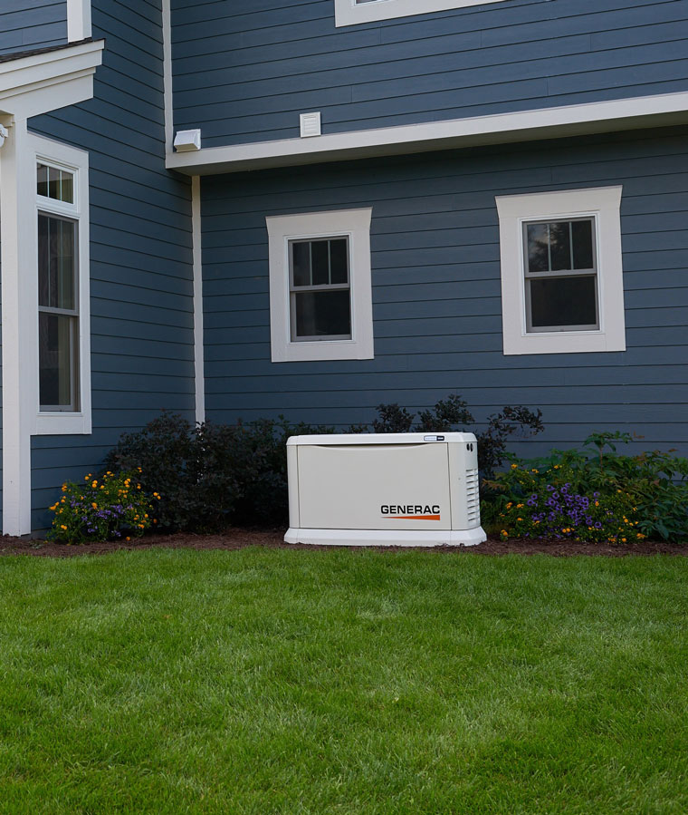 generac generator oustside home