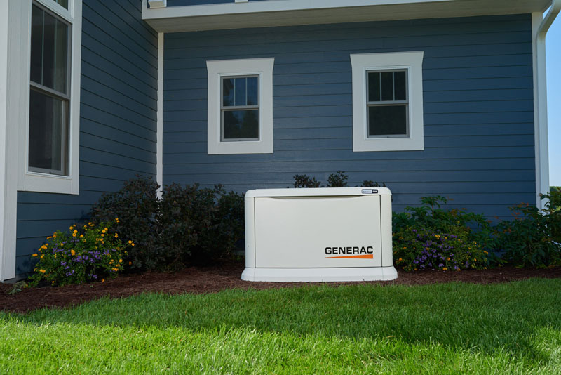 Generac generator outside of home