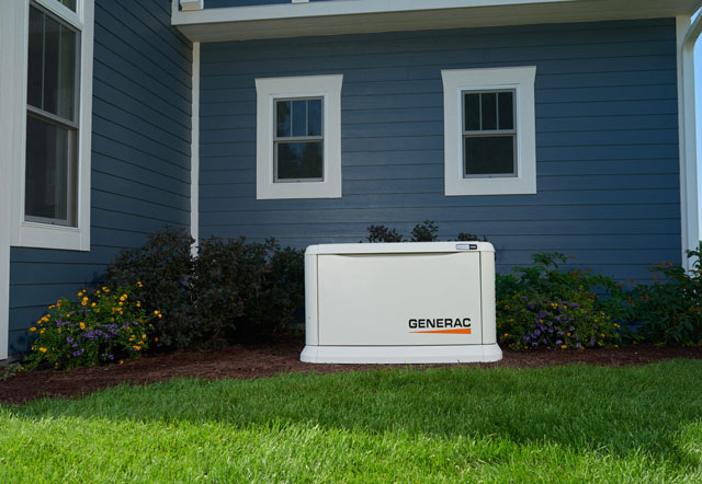 Generac generator outside of home