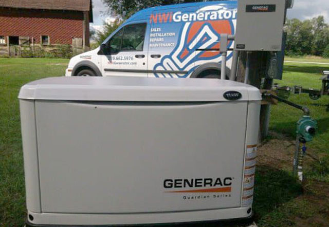 generac generator outside home